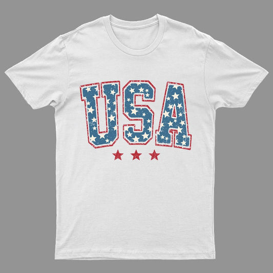 USA  Stars and Stripes Geeky T-Shirt