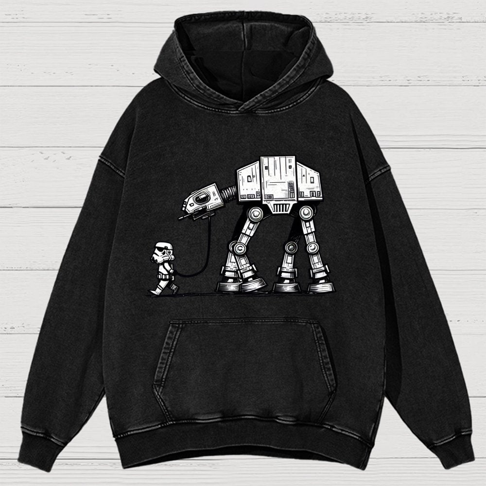 Cosmic Robot Dog - Planetary Skirmishes Vintage Distressed Hoodie