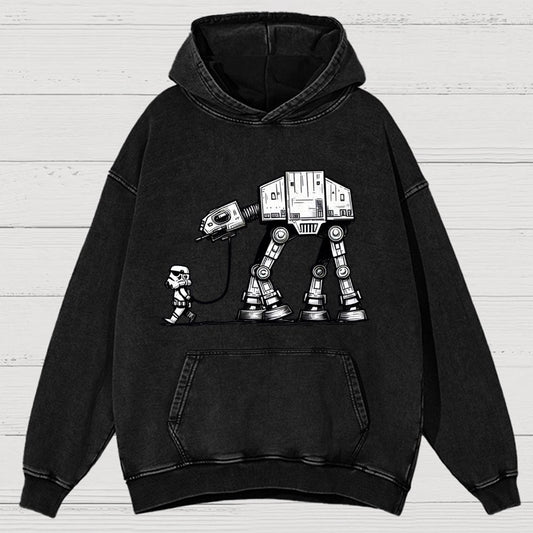 Cosmic Robot Dog - Planetary Skirmishes Vintage Distressed Hoodie