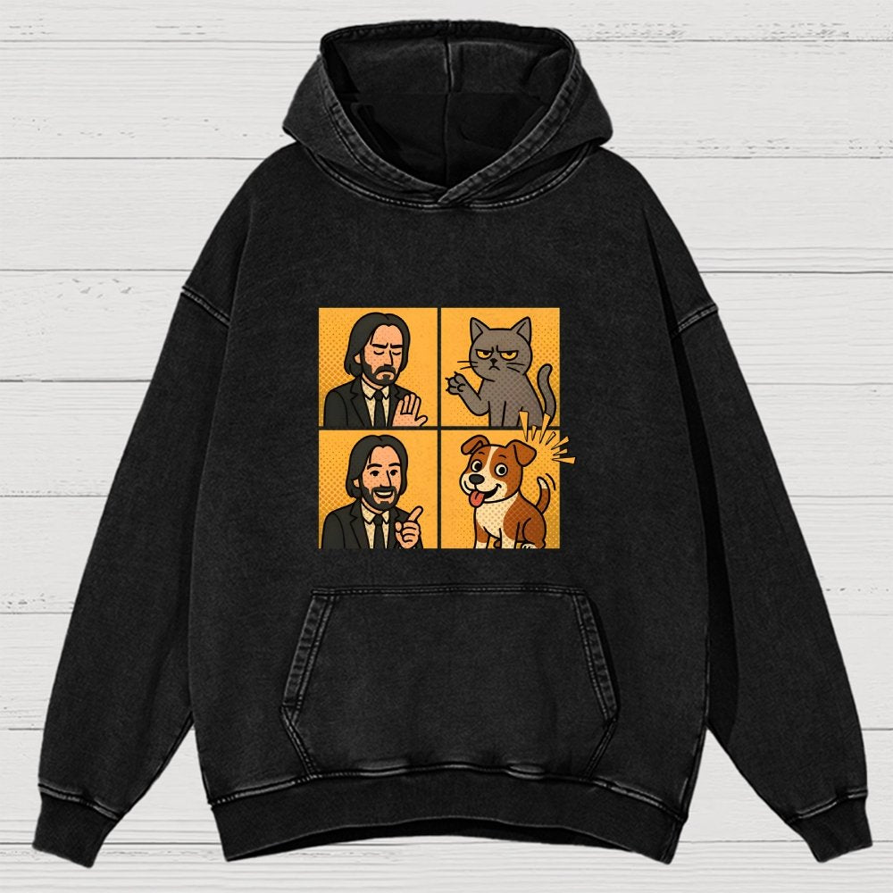 Dog Vintage Distressed Hoodie