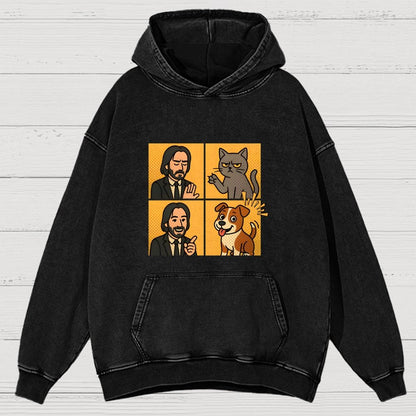 Dog Vintage Distressed Hoodie