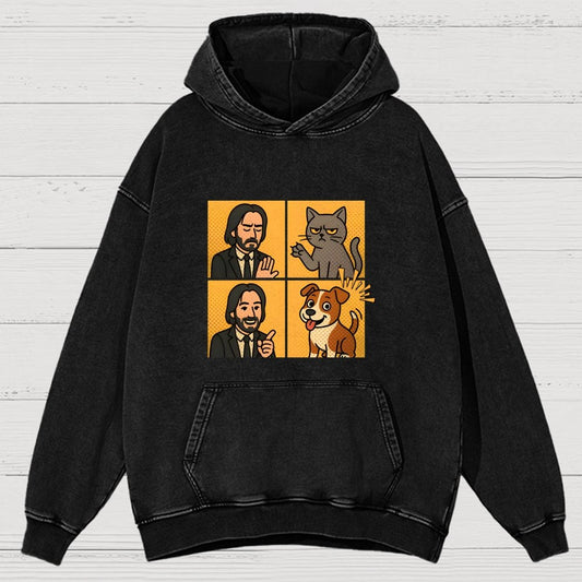 Dog Vintage Distressed Hoodie