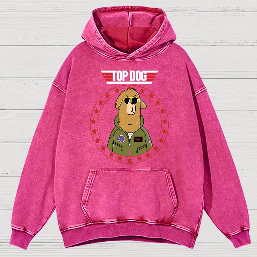 Top Dog!Vintage Distressed Hoodie