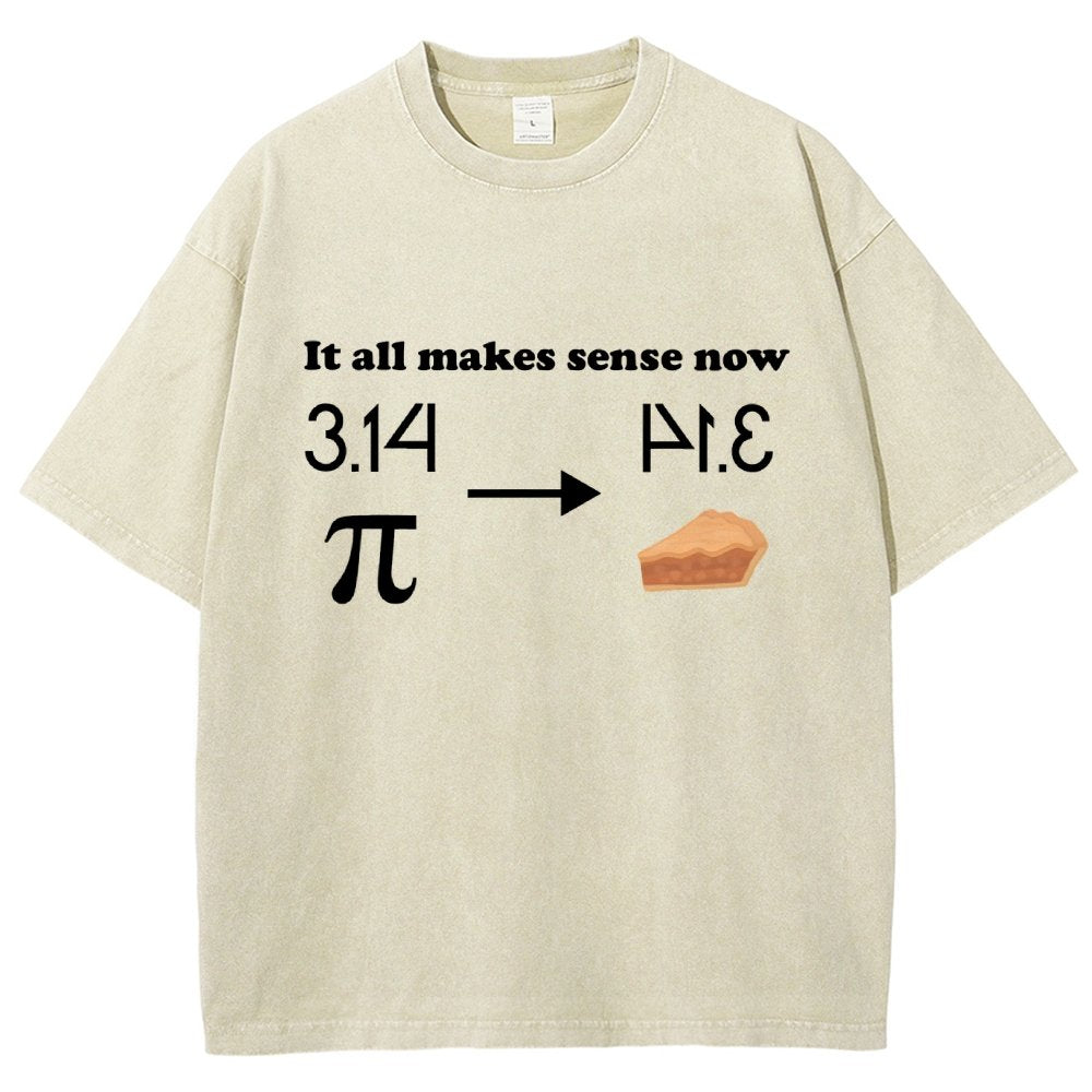 It All Makes Sense Now Pi Vintage Distressed T-shirt