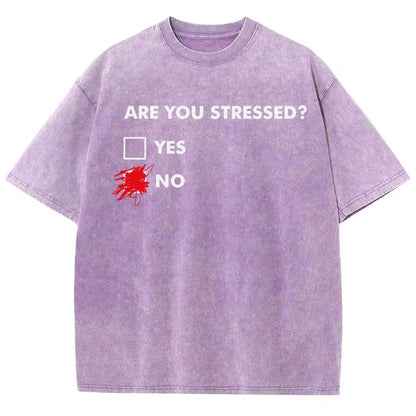 Fuuny Word Are You Stressed No Vintage Distressed T-shirt