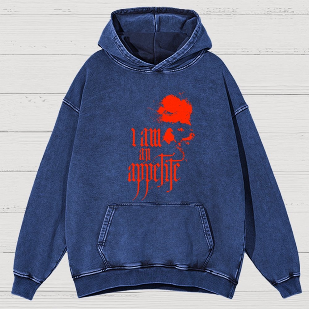 I Am An Appetite Vintage Distressed Hoodie
