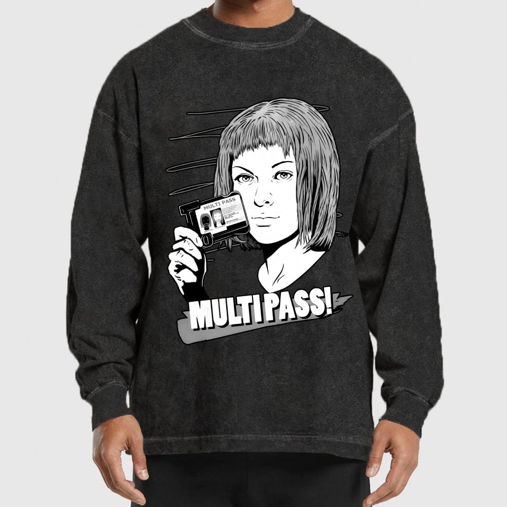 MULTIPASS! Washed Long Sleeve Tee