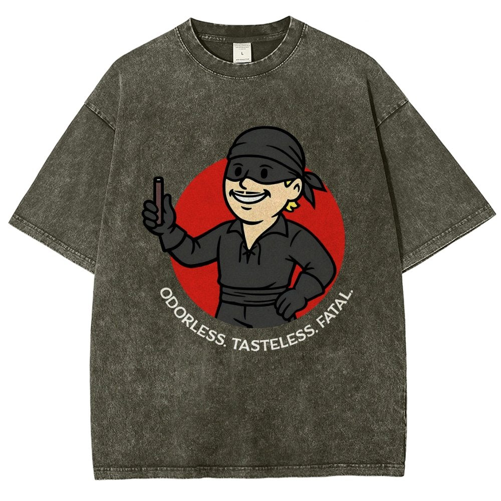 Odorless Tasteless Fatal Vintage Distressed T-shirt