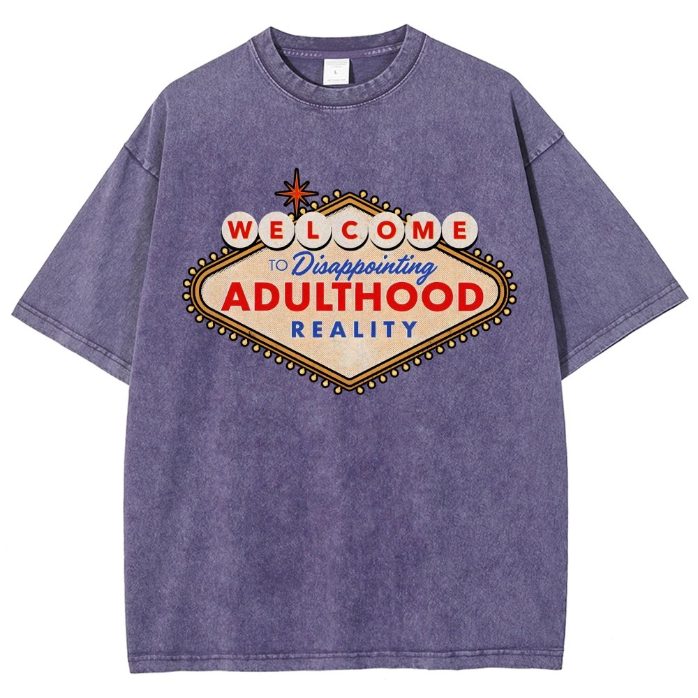 Welcome To Adulthood Vintage Distressed T-shirt