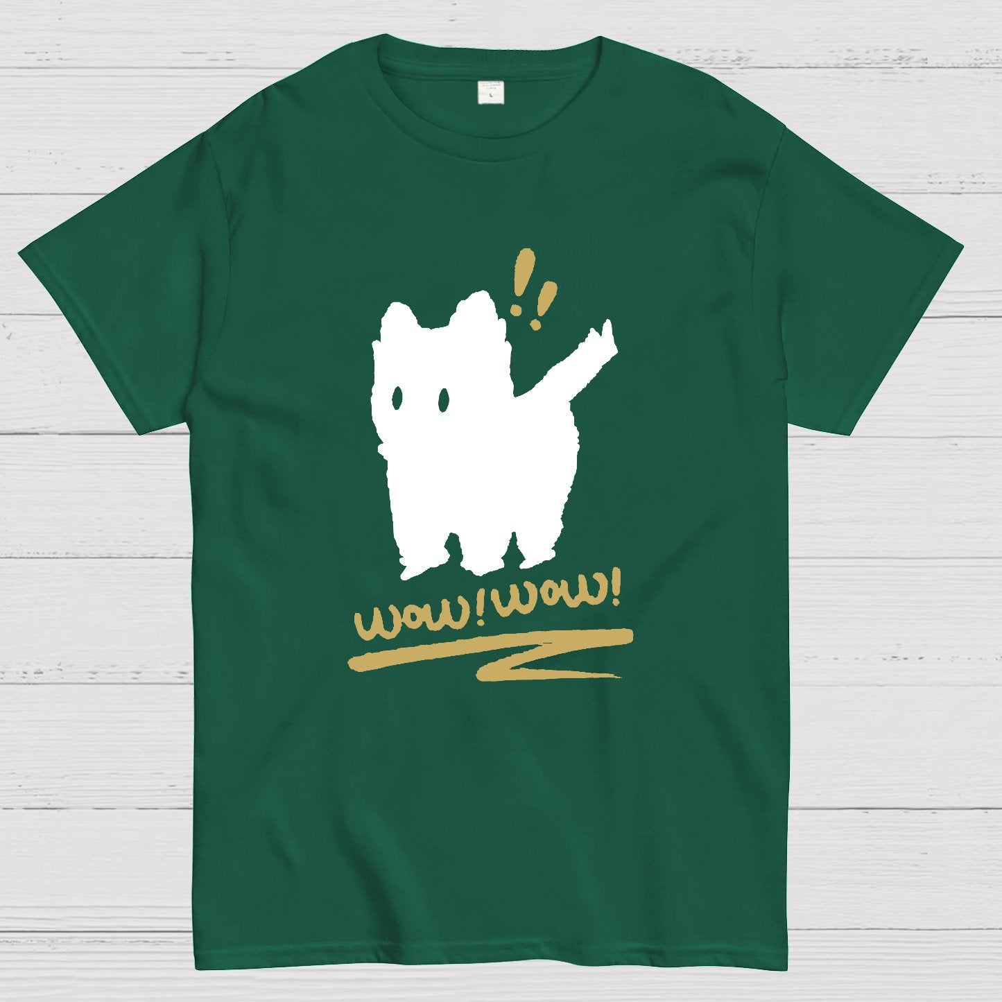 Frightened Black Cat Shadow Geek T-Shirt