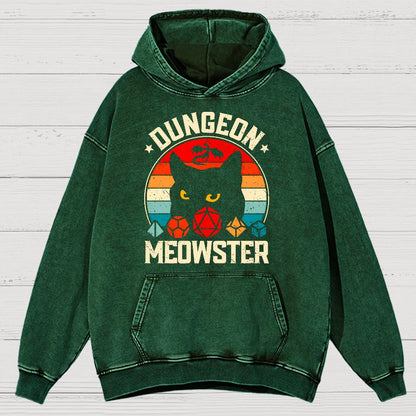 Dungeon Meowster Vintage Distressed Hoodie