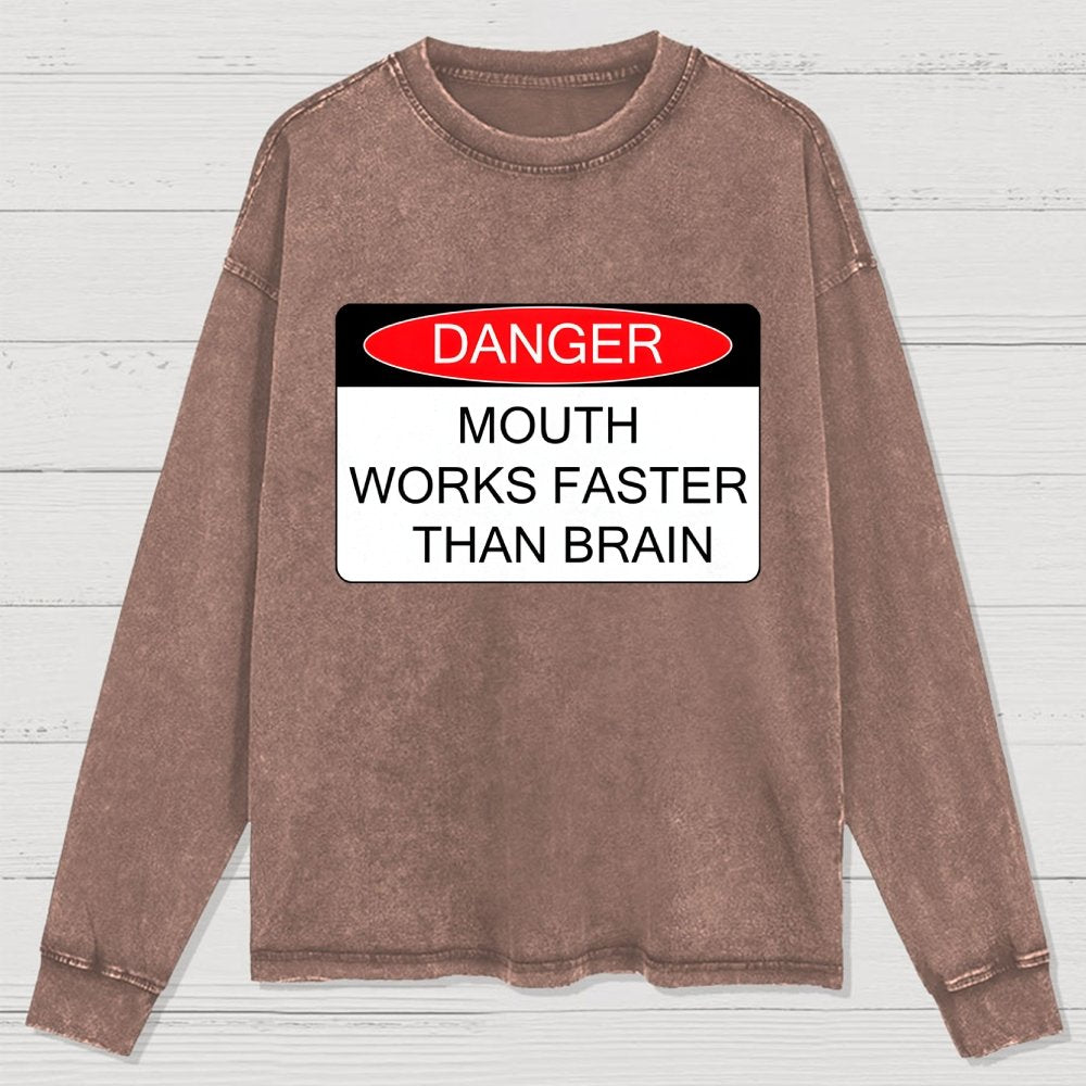 Danger Washed Long Sleeve Tee