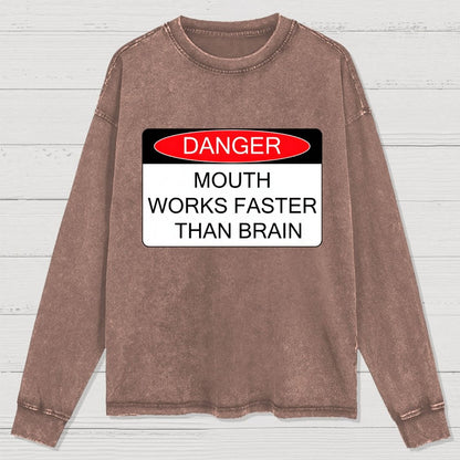 Danger Washed Long Sleeve Tee