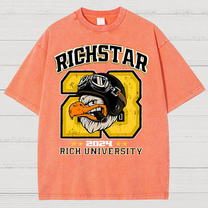 Rich Star Graphic Print Vintage Distressed T-shirt