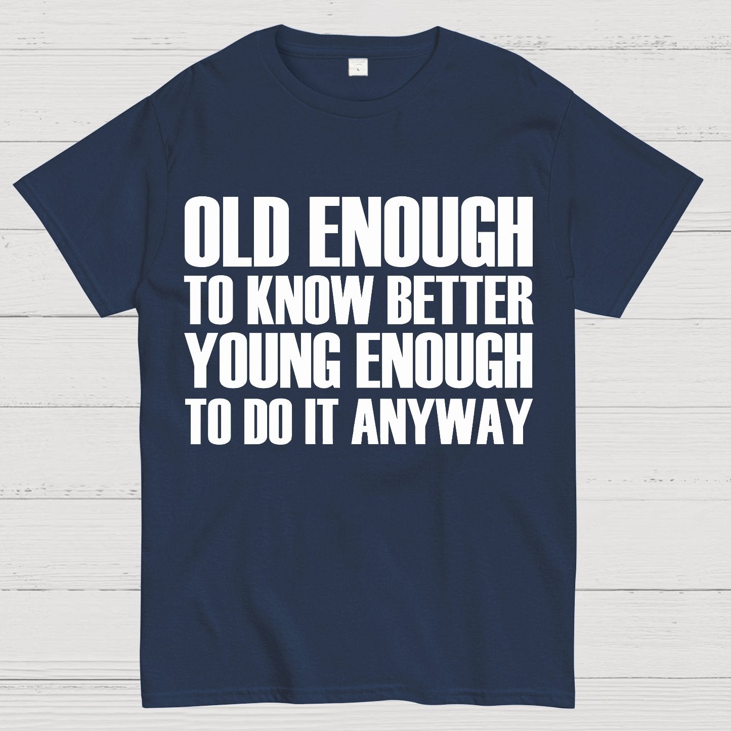 Old Enough To Know Better Young Enough To Do It Anyway Geek T-Shirt