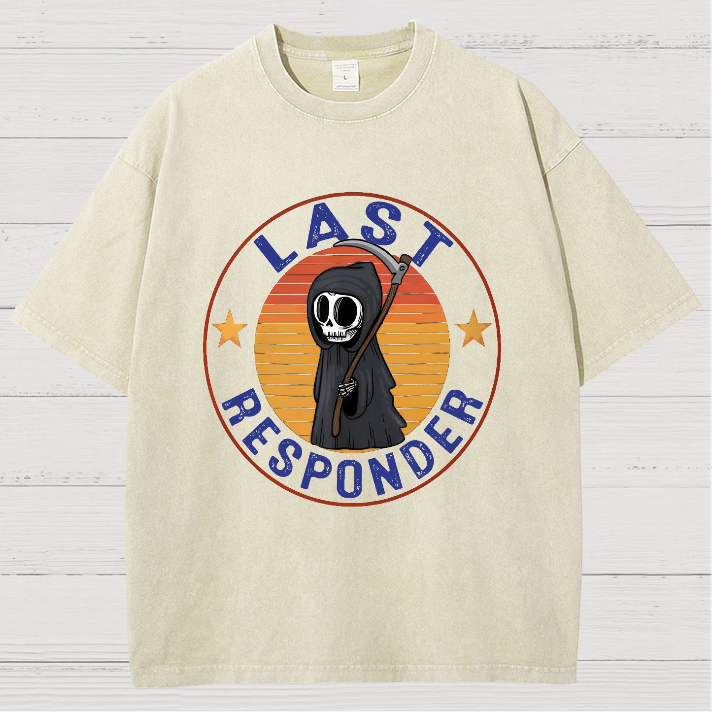 Last Responder Vintage Distressed T-shirt