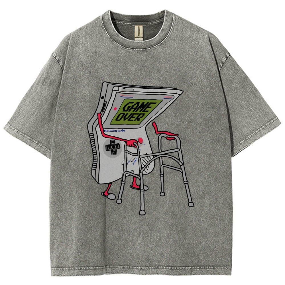 Super Mens Gamer Vintage Distressed T-shirt