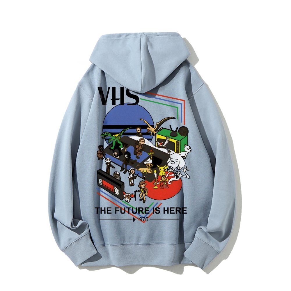 The Future Is Here Printed Back Unisex Cotton Hoodie