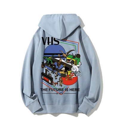 The Future Is Here Printed Back Unisex Cotton Hoodie