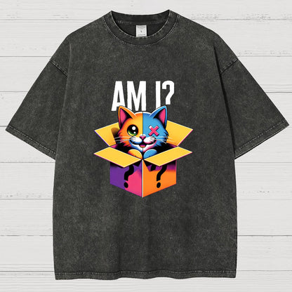 Schrodinger's Cat Shirt, Am I Vintage Distressed T-shirt