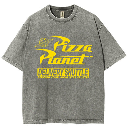 Cosmic Pizza Delivery Vintage Distressed T-shirt