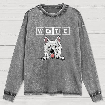 Periodic Table of Dogs  Dog Lover  Funny Science Washed Long Sleeve Tee