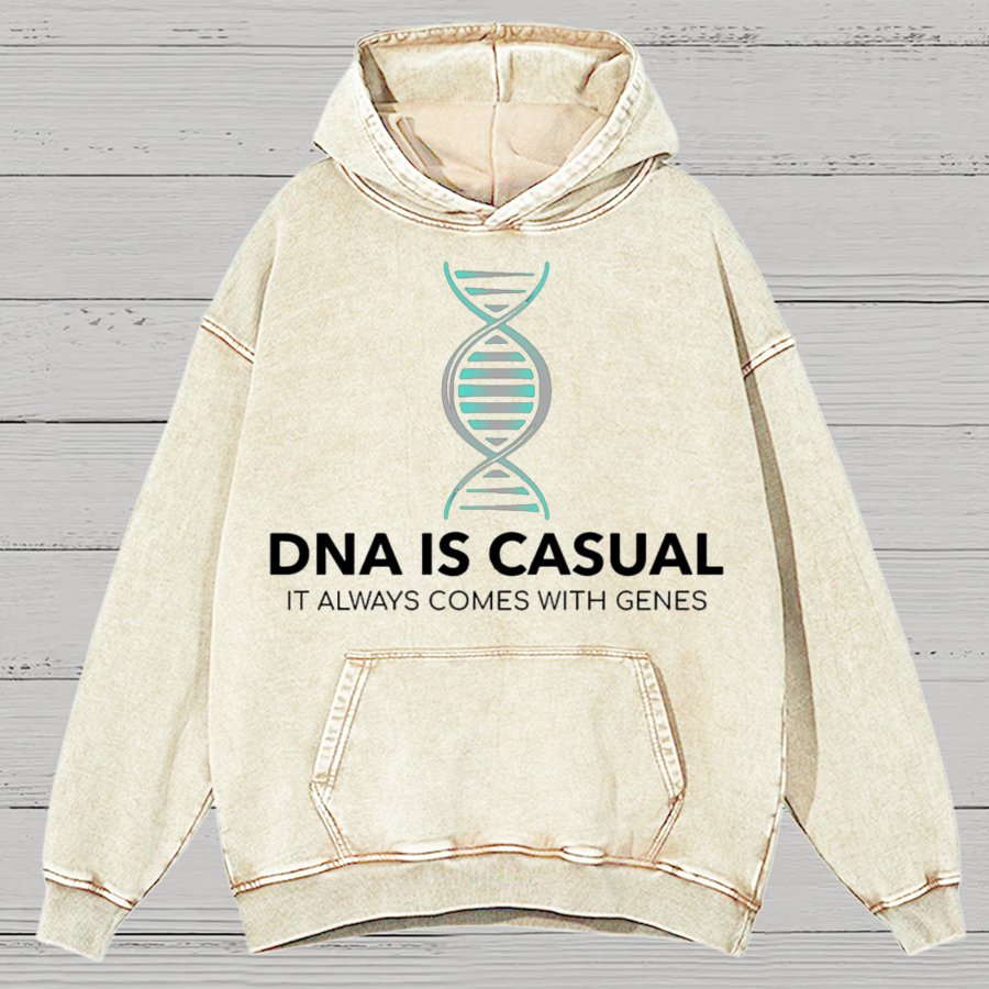 DNA Is Casual Vintage Distressed Hoodie