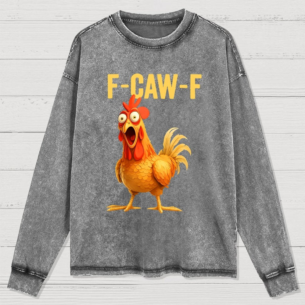 F-Caw-F Chicken Washed Long Sleeve Tee