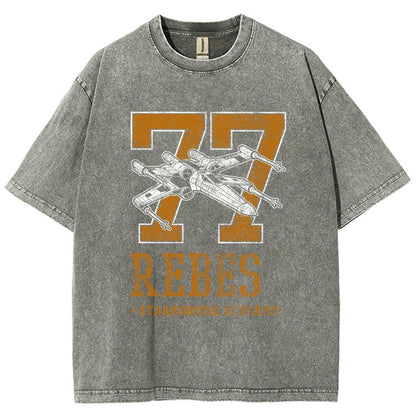 Galactic Fighter Academy Vintage Distressed T-shirt