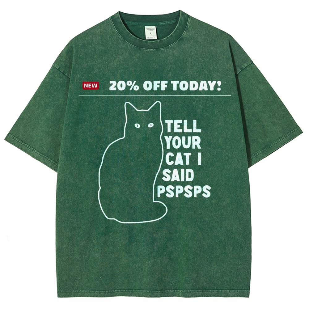 Tell Your Cat Vintage Distressed T-shirt