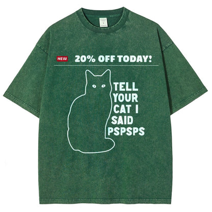 Tell Your Cat Vintage Distressed T-shirt