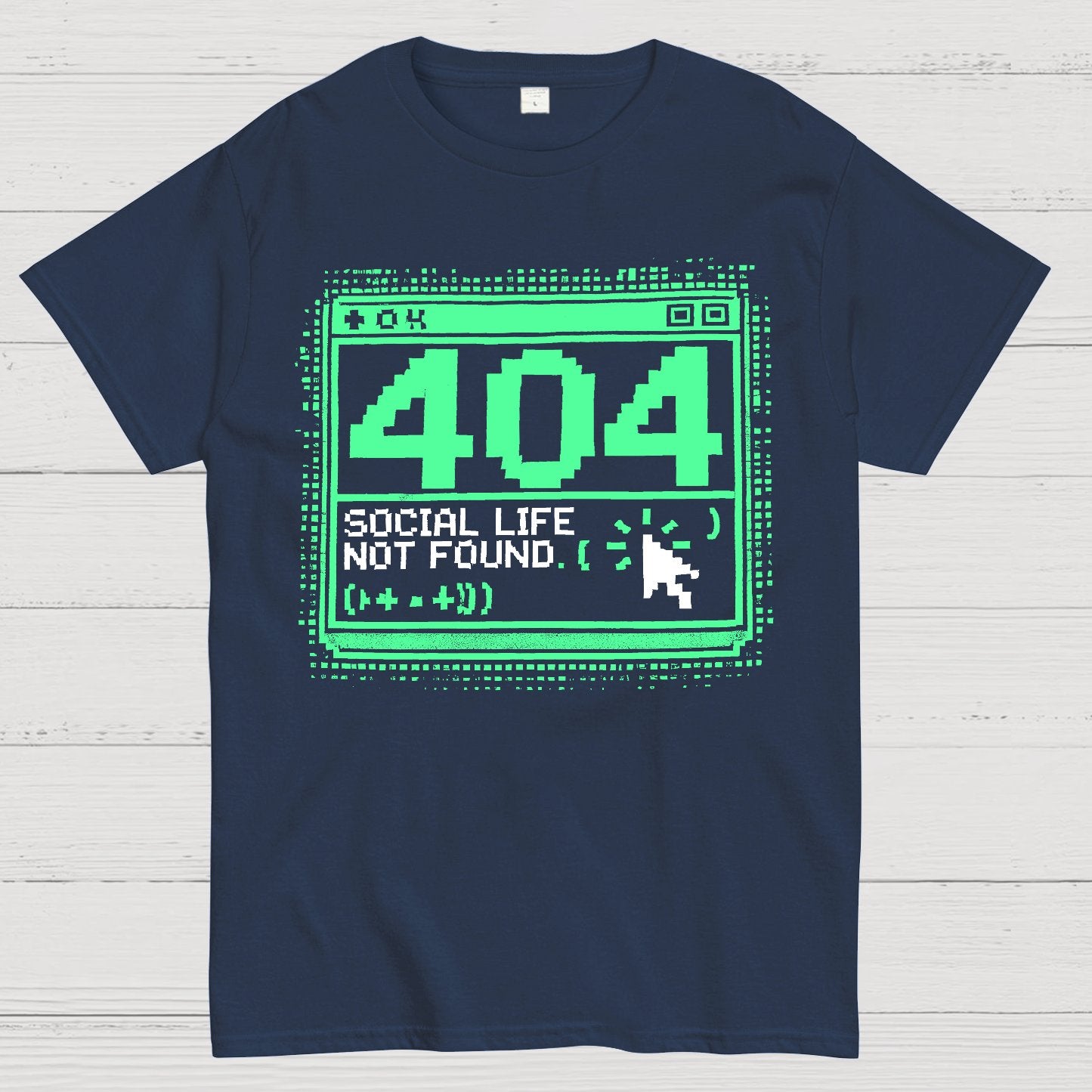 404 Social Life Not Found Funny Geek T-Shirt