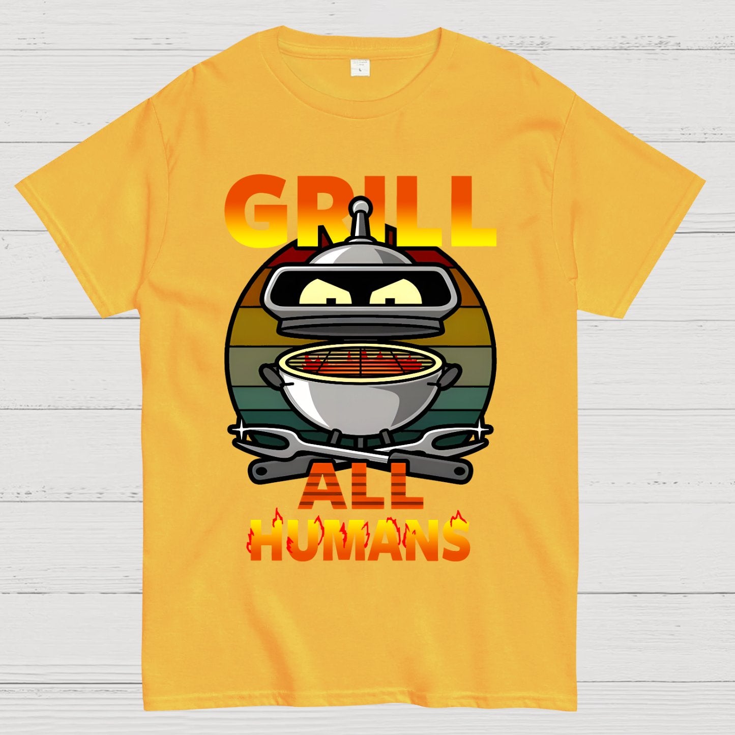 Grill All Humans Geek T-Shirt