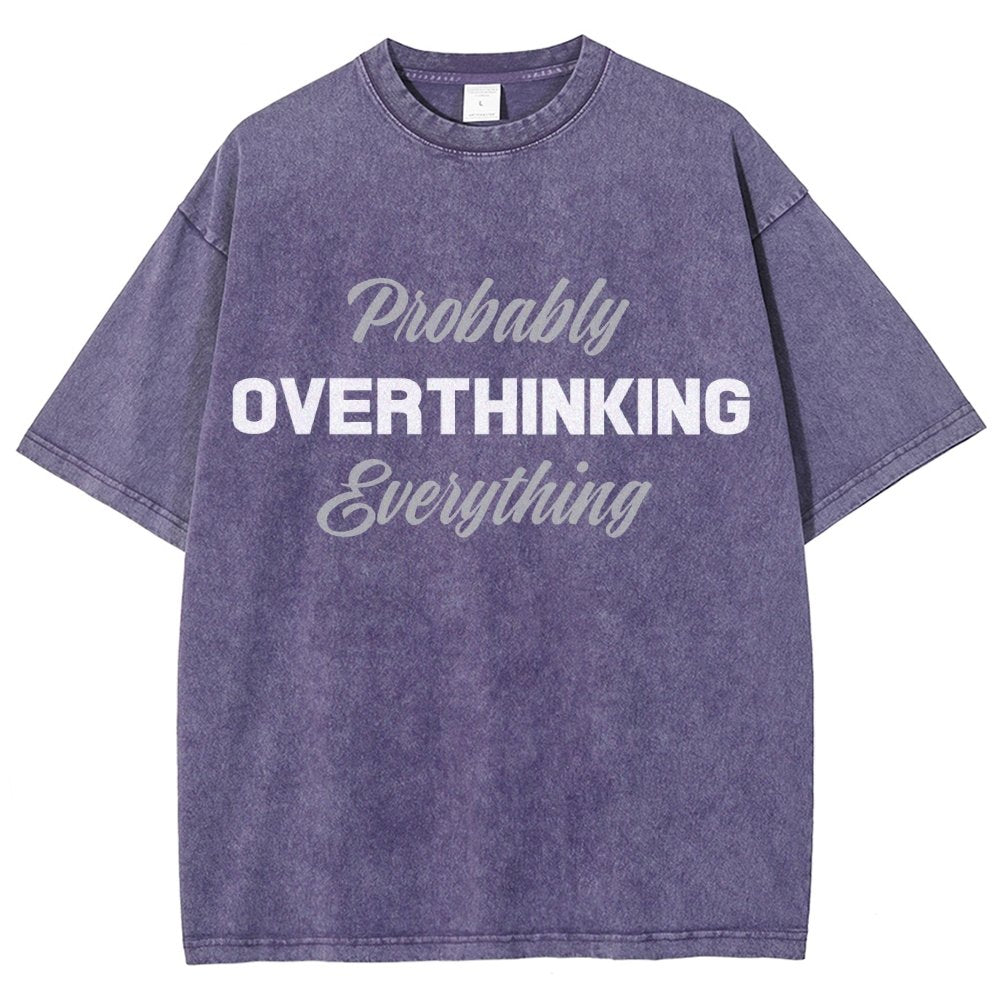 Probably Overthinking Everything Vintage Distressed T-shirt