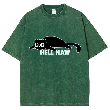 Hell Naw Vintage Distressed T-shirt