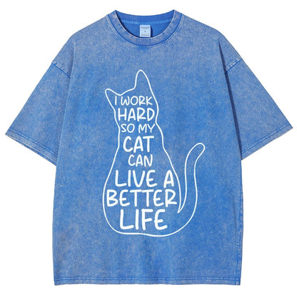 Work hard Vintage Distressed T-shirt