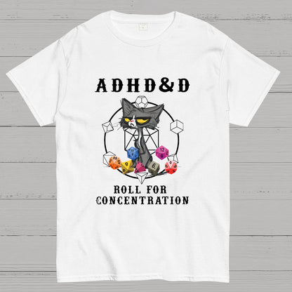Adhd&Dnd Cat Geeky T-Shirt