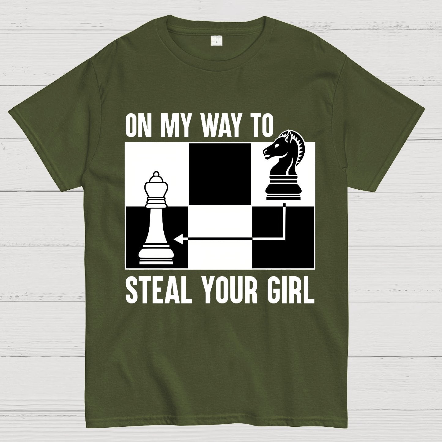 Chess Game On My Way To Steal Your Girl Geek T-Shirt