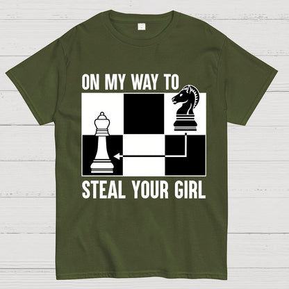 Chess Game On My Way To Steal Your Girl Geek T-Shirt
