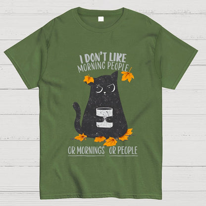 No Mornings No People Geek T-Shirt