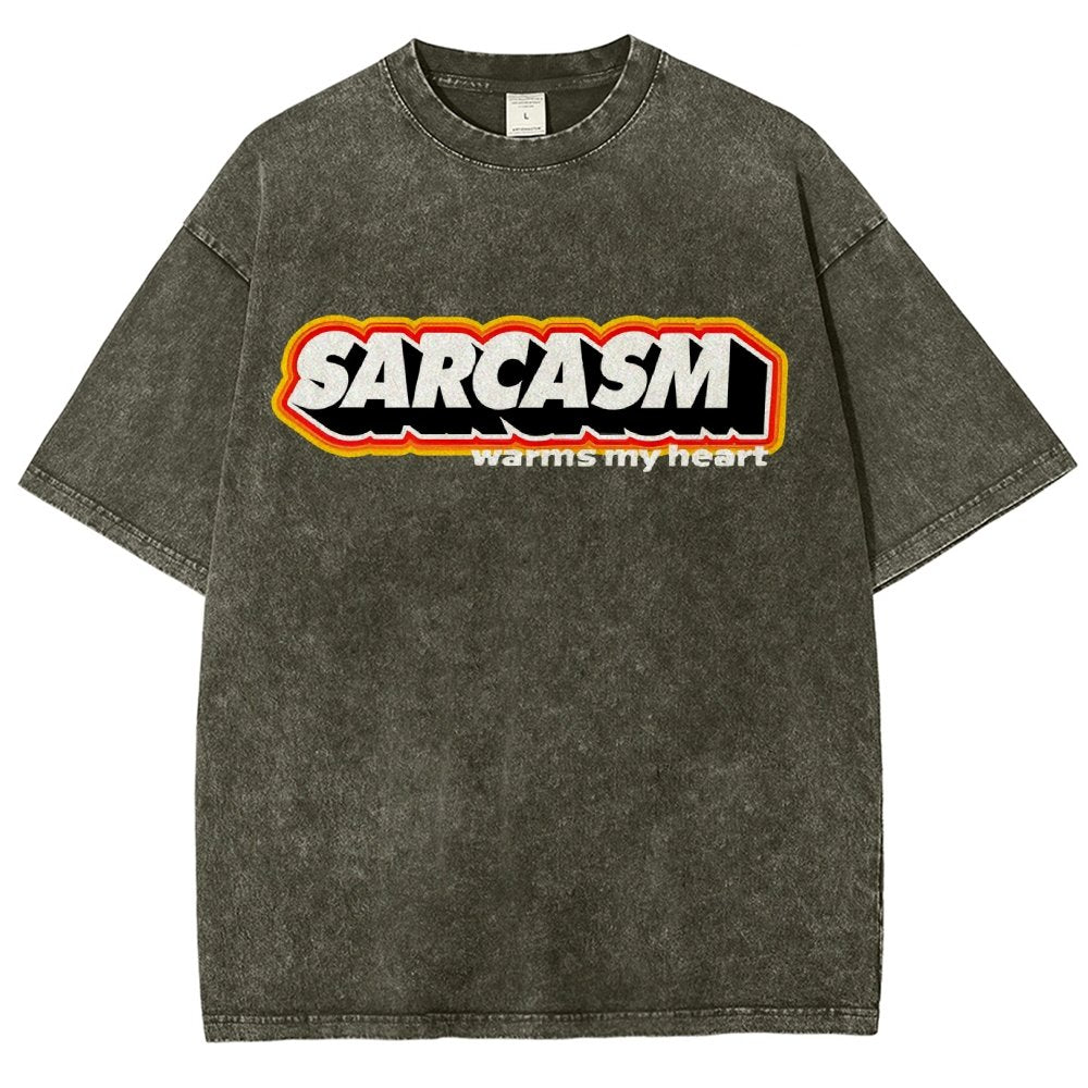 Sarcasm Warms My Heart Vintage Distressed T-shirt