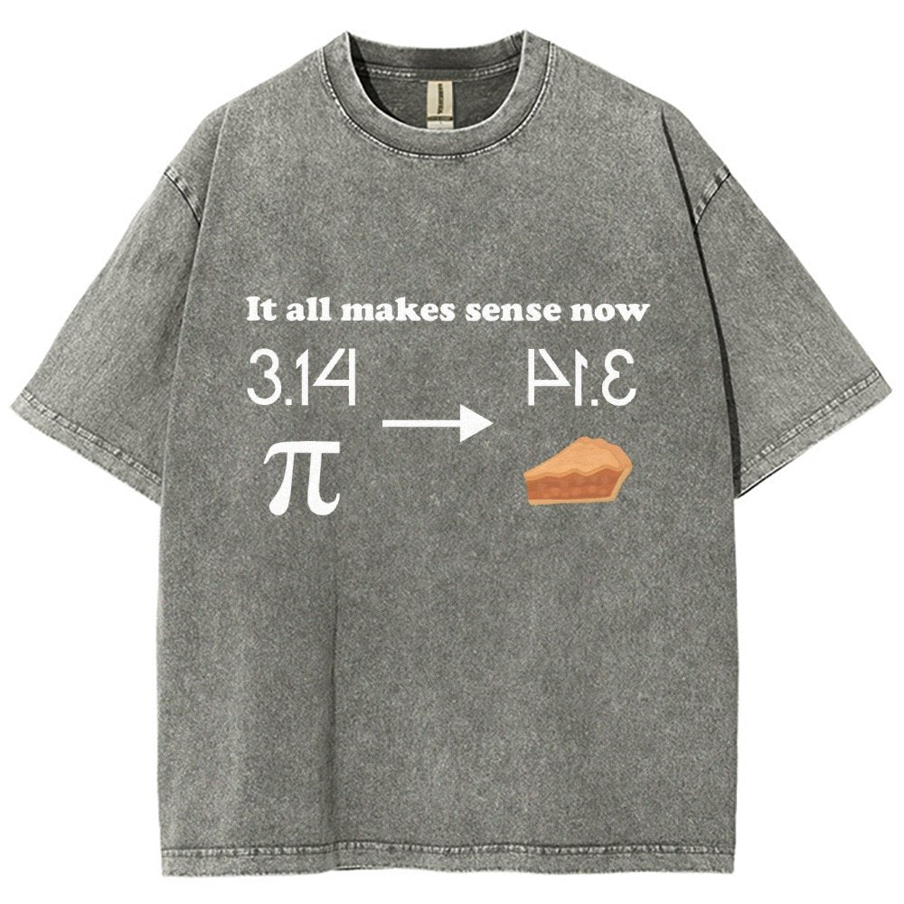 It All Makes Sense Now Pi Vintage Distressed T-shirt