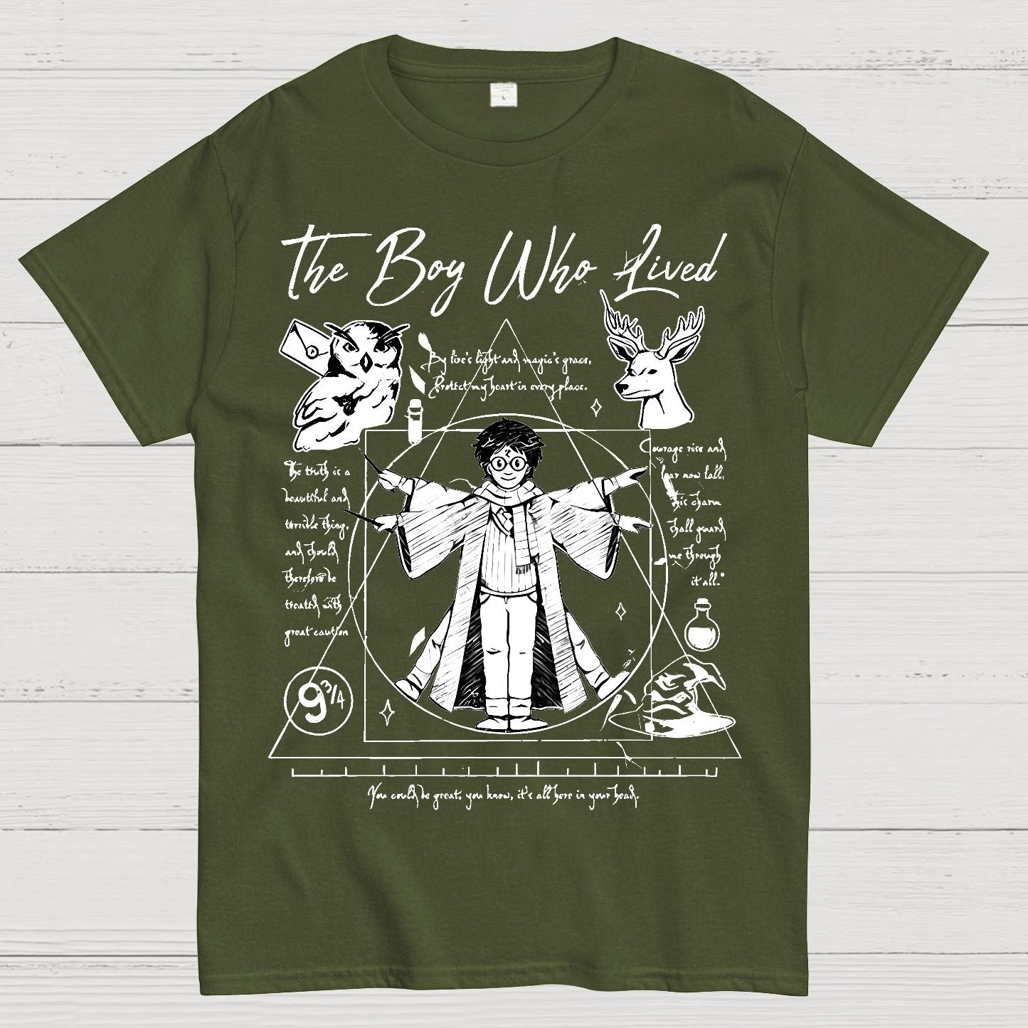 Vitruvian Wizard Geek T-Shirt