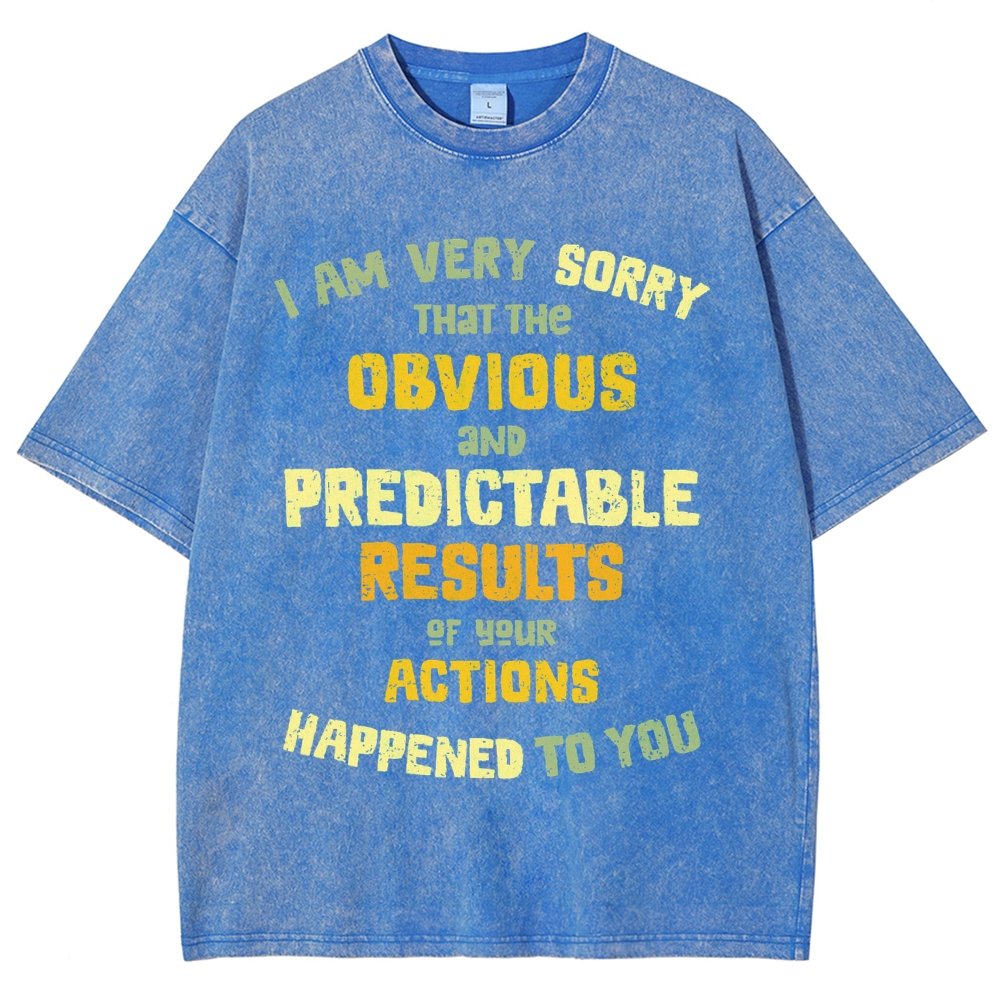 Predictable Consequences Vintage Distressed T-shirt