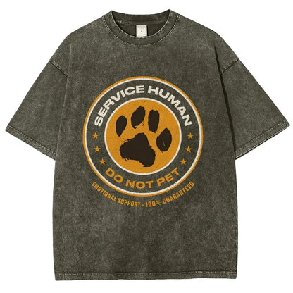 Service Human Do Not Pet Vintage Distressed T-shirt