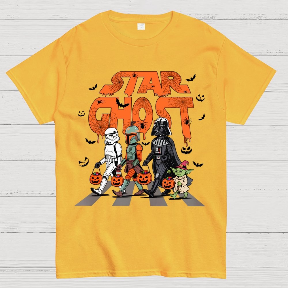Star Ghost Halloween Galaxy Walking Halloween Unisex Geek T-Shirt