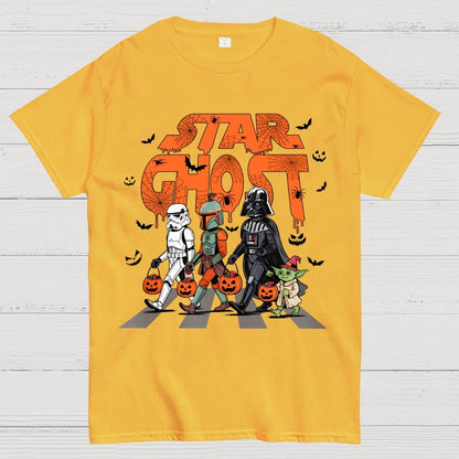 Star Ghost Halloween Galaxy Walking Halloween Unisex Geek T-Shirt