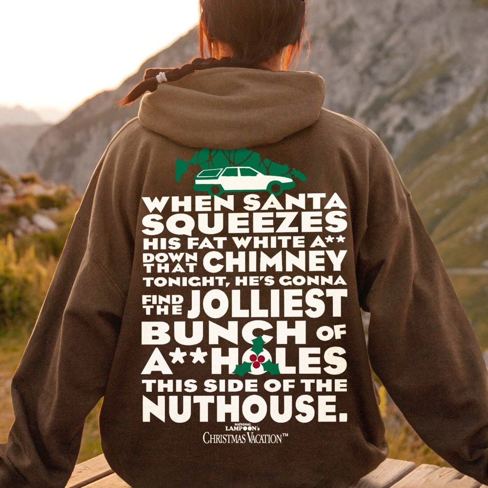 Christmas Vacation: Jolliest Bunch Geek Printed Back Cotton Hoodie
