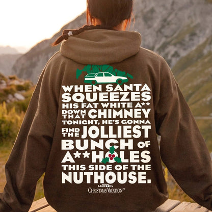 Christmas Vacation: Jolliest Bunch Geek Printed Back Cotton Hoodie
