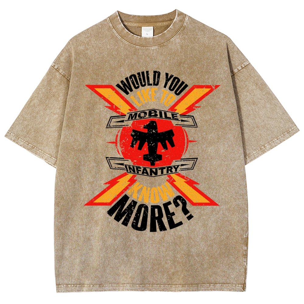 Would You Like to know more? Vintage Distressed T-shirt